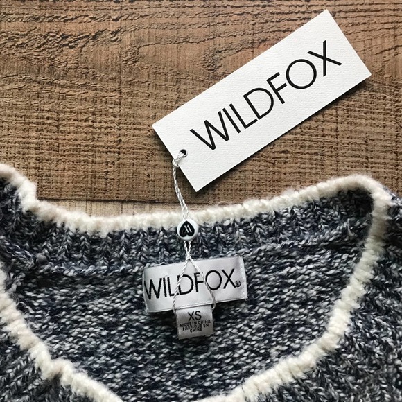 Wildfox Queen Oxford Chunky Lace Front Sweater XS - Picture 9 of 10